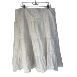 Coldwater Creek White Midi Skirt